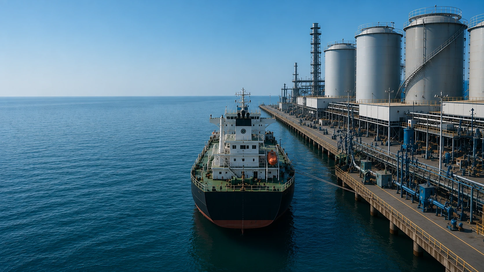 Bunkering terminal and harbor